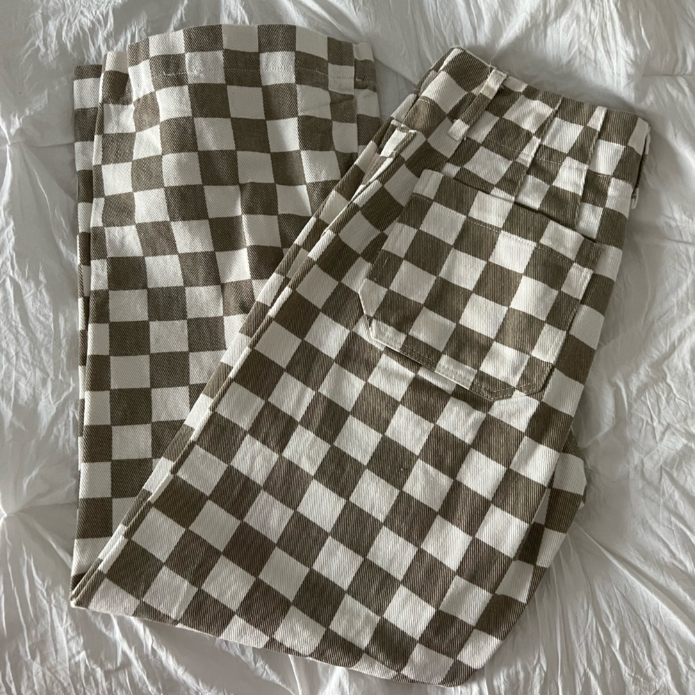 high wasted double button checkered ramona pants from Homecoming Honolulu
